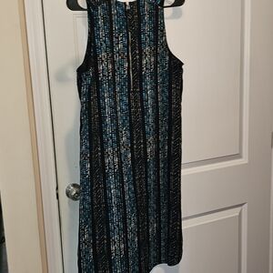 L black and blue dress